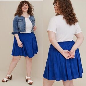 Torrid blue skirt size 0X